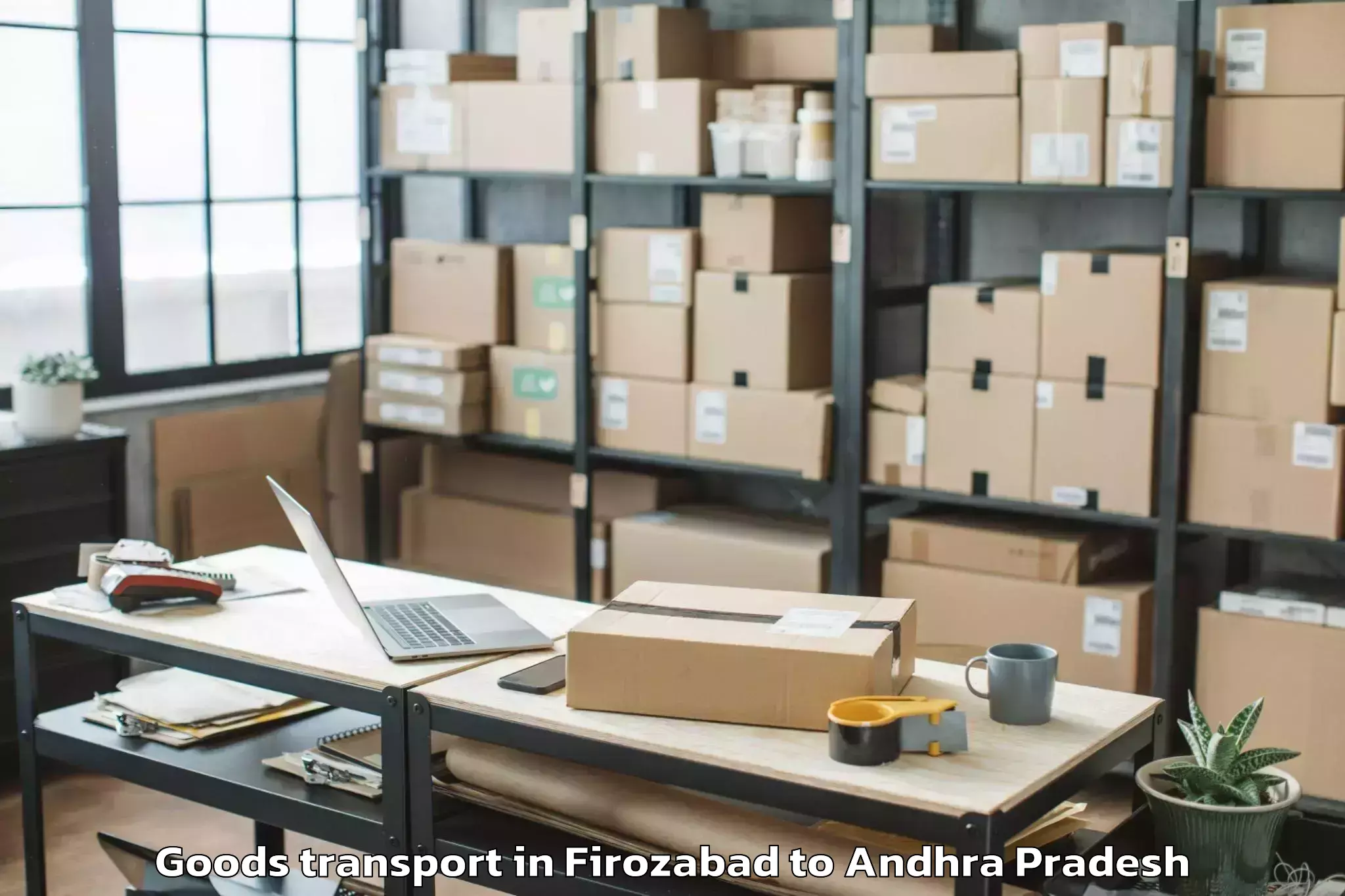 Professional Firozabad to Thamminapatnam Goods Transport